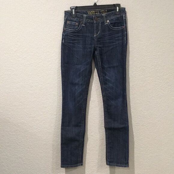 Vanilla Star Dark Wash Skinny Jean - Picture 1 of 5